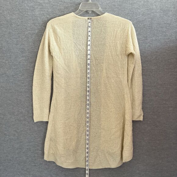 QINTI Baby Alpaca Duster Size S Cream Longline Cardigan Sweater Cozy Hygge Peru - Picture 6 of 9